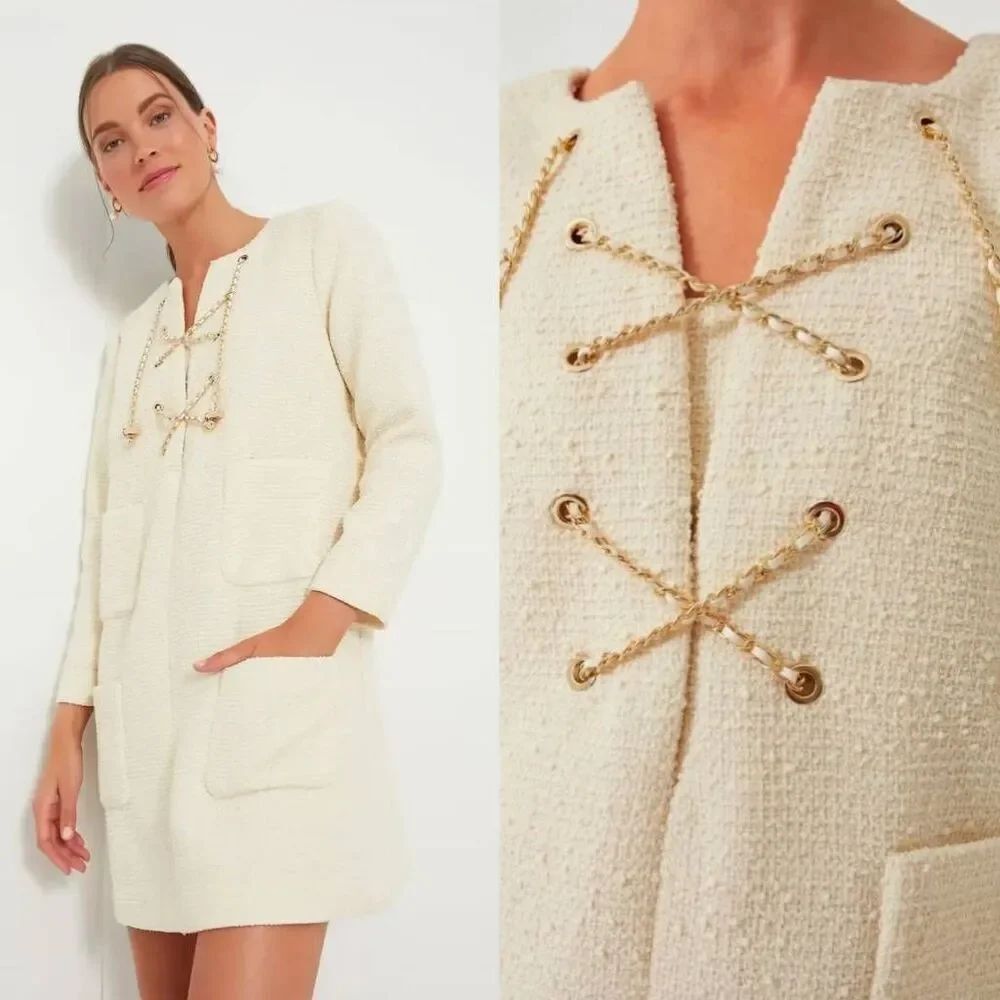 TUCKERNUCK Tweed Tide Kelly Dress XL Blanc Mini S